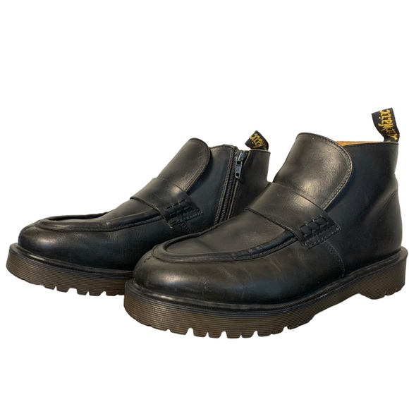 VINTAGE | RARE Dr. Martens Made in England Side Zip Chunky Ankle Loafer - M8/W10 - Picture 4 of 16
